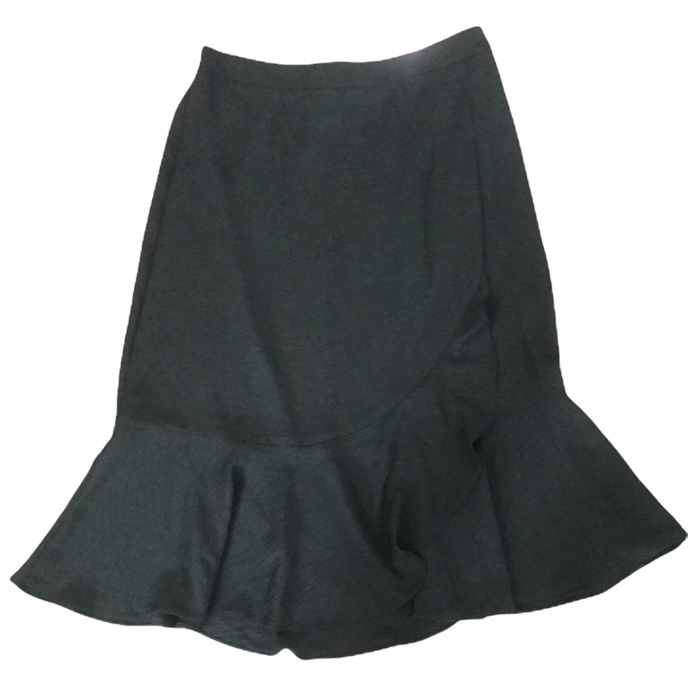 Vince Camuto Faux Wrap Midi Skirt Black Large